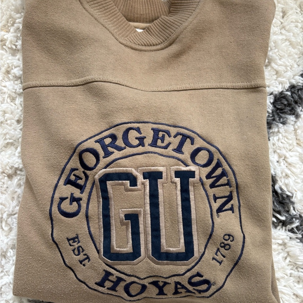 VINTAGE Georgetown Hoyas Tan Sweater